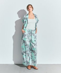 GRACE CONTINENTAL リゾートプリントイージーパンツ