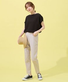 ANY 【洗濯機可/アンチピリング/UVカット】アクリルガーターフレンチスリーブニット