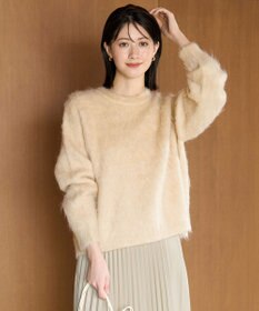 UNFILO L アルパカシャギー クルーネック プルオーバー