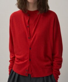 ATON GARMENT DYED CASHMERE SILK | クルーネックカーディガン