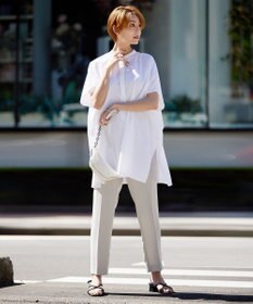 ICB 【接触冷感・UVケア・速乾・洗える】FluidBackSatin ドロストパンツ