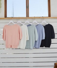 ANY SIS 【洗える】タックスリーブパール調 ニット