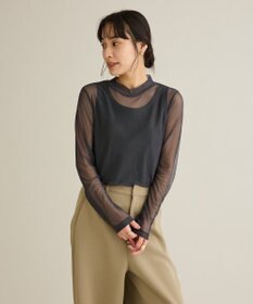 CRAFT STANDARD BOUTIQUE シアーメッシュロングスリーブインナー