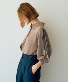 YECCA VECCA ラインプリーツスリーブシャツ