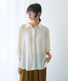 YECCA VECCA ラインプリーツスリーブシャツ