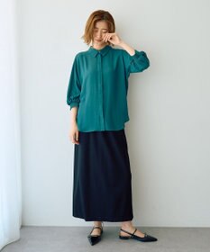 YECCA VECCA ラインプリーツスリーブシャツ