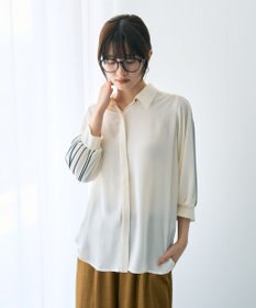 YECCA VECCA ラインプリーツスリーブシャツ