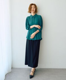 YECCA VECCA ラインプリーツスリーブシャツ