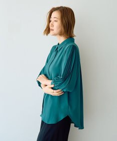 YECCA VECCA ラインプリーツスリーブシャツ