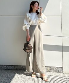 UNFILO 【接触冷感/吸水速乾】サマーセットアップ ワイドパンツ