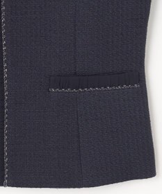 ANY SIS リップルボーダーストレッチ ノーカラージャケット