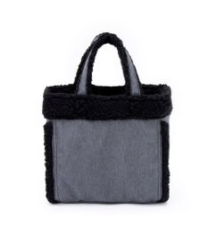 LeSportsac SMALL TWO WAY DENIM TOTE/ブラックデニム/ブラックシェルパ