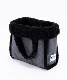 LeSportsac SMALL TWO WAY DENIM TOTE/ブラックデニム/ブラックシェルパ