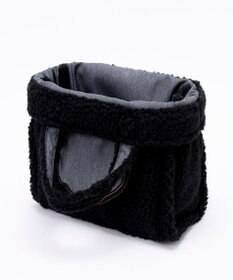 LeSportsac SMALL TWO WAY DENIM TOTE/ブラックデニム/ブラックシェルパ