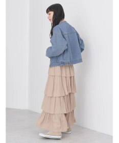 earth music&ecology フリルティアードスカート