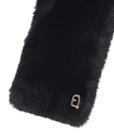 MOONBAT FURLA（フルラ）ビッグ差し込みファーティペット  アーチロゴ フェイクファー