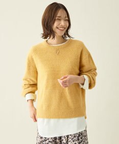 ANY L ショートシャギープルオーバーニット