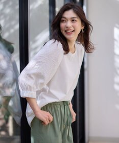 ANY 布帛コンビプルオーバー