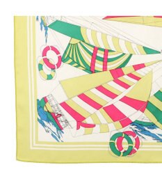 UNBILLION kakatoo ヨット柄シルクミニスカーフ