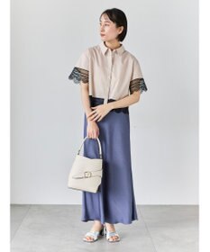 Te chichi レースヘムクロップトシャツ