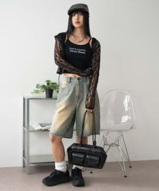 WEGO 【カップ付きインナー】グラフィックプリントカップインキャミ