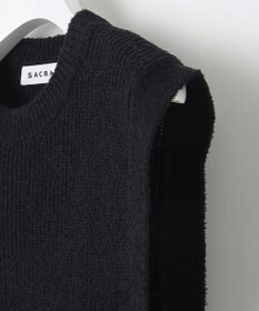 23区 【SACRA】コットンナイロンブークレ ポルカリブ ニット