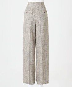 23区 【エステータ】リネンミックスツイード ワイドシルエットパンツ