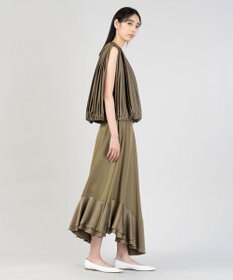 23区 【エステータ】ドレープサテン フレアスカート