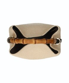 INTER-CHAUSSURES 【LORISTELLA】バンブーハンドルラフィアバケットバッグ