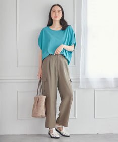 ANY 【接触冷感/UVケア/シワになりにくい】ドルマンスリーブ Tブラウス