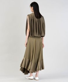 23区 【エステータ】ドレープサテン フレアスカート