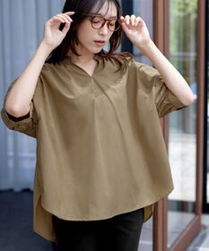 Tiaclasse 【洗える】バックギャザーシャツ