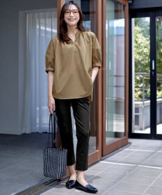 Tiaclasse 【洗える】バックギャザーシャツ