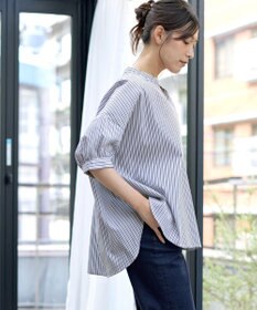 Tiaclasse 【洗える】バックギャザーシャツ