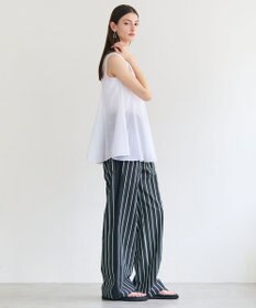 BEIGE， QUARTZ / 側章コンビ ストライプパンツ