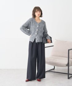 earth music&ecology クルーネックシャギーカーディガン