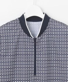 23区GOLF 【WOMEN】サンベールメッシュ モノグラムハーフジップ