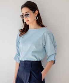 組曲 L 【洗える】プレーティングコンビブロー カットソーブラウス