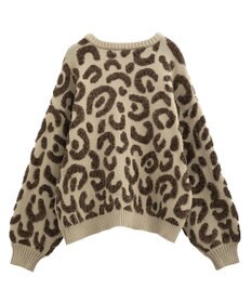 Green Parks ・ｆｕｒｒｙ　ｒａｔｅ　レオパードジャカードニット