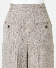 23区 S 【エステータ】リネンミックスツイード ワイドシルエットパンツ