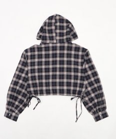 WEGO チェックショートフードシャツ