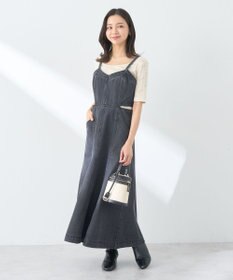 earth music&ecology サイドカットデニムキャミワンピース