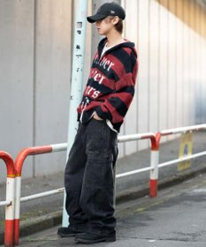 WEGO シャギーグラフィックZIPパーカー