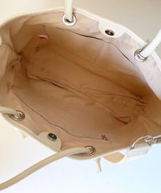 Hekhèr Le Style de Vie 【日本製 / A4サイズ対応/2WAY】コットンキャンバス×シュリンクレザー ノットトートバッグ large