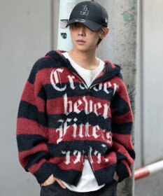 WEGO シャギーグラフィックZIPパーカー