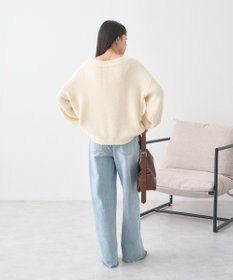 earth music&ecology パウダーシャギー畦プルオーバー