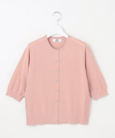 J.PRESS LADIES L 【洗える・抗菌防臭】COTTON ACETATE DRY クルーネック カーディガン