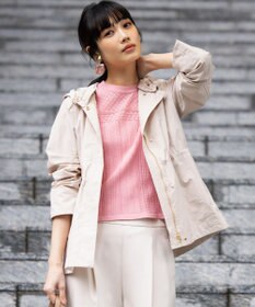 組曲 【WEB限定】編地切り替え 半袖ニット