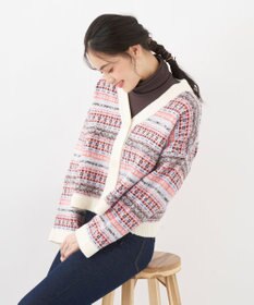 OP／FILA 【OP】ジャガードニットカーディガン