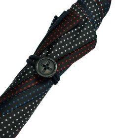 +RING UNISEX プラスリング 晴雨兼用（長ショート） ピンドット T1322